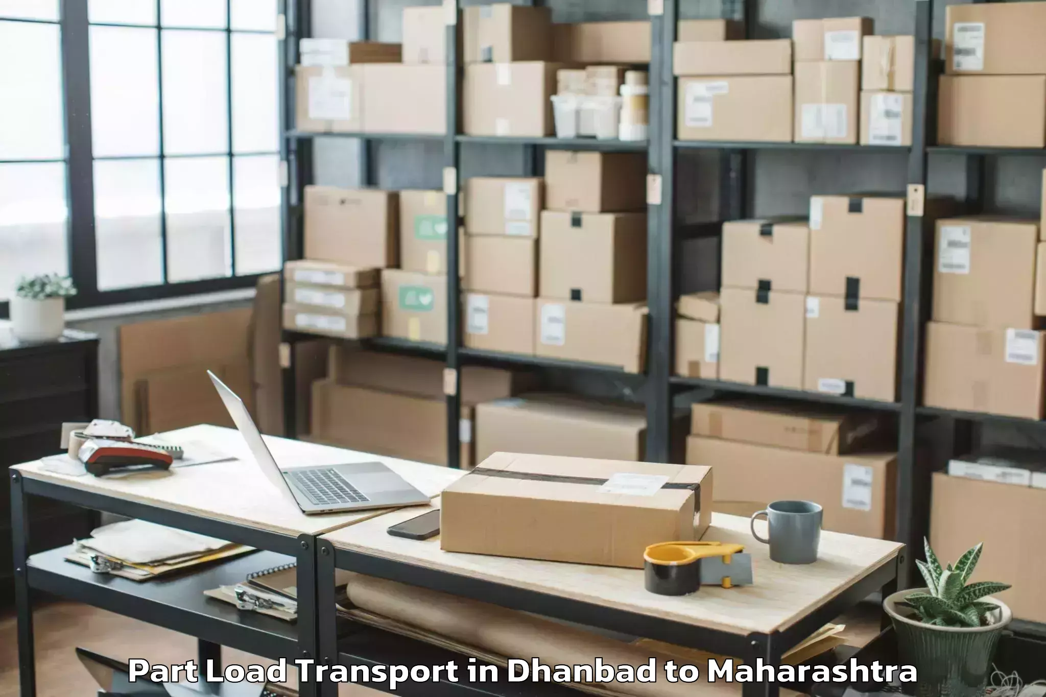 Professional Dhanbad to Tirora Part Load Transport